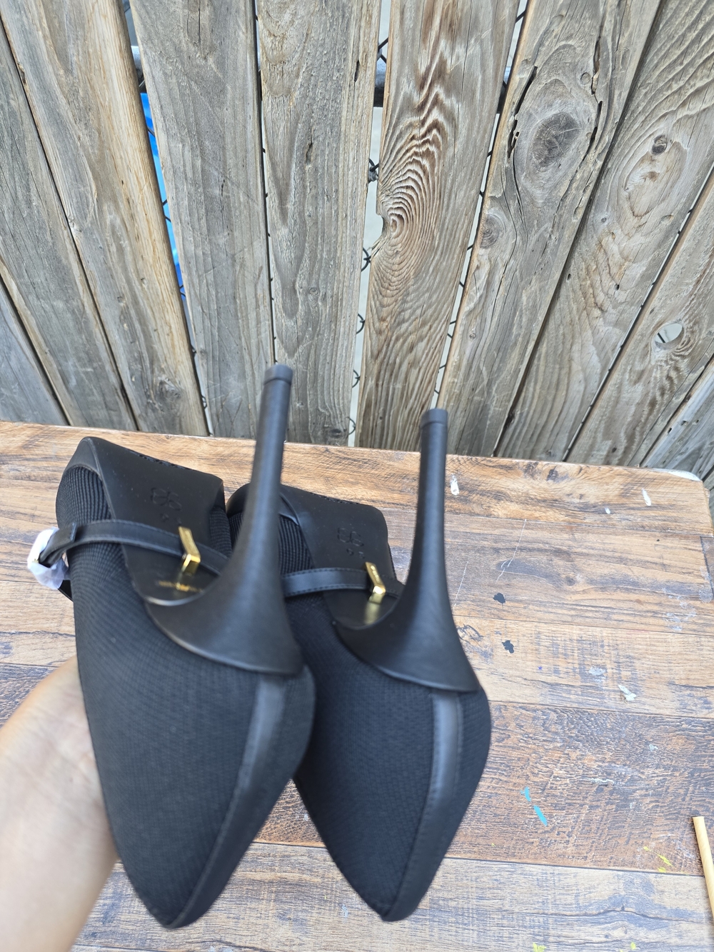 Cozy Island Comfy Black Pointed Toe Heels Shoes Size 9.5 - Picture 13 of 13